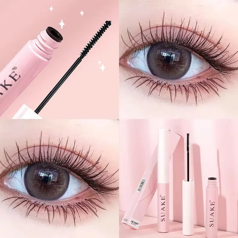 Ultra-Fine Mascara Curl Thick Lengthening Eyelash Mascara Waterproof Non-Smudge Brown Natural Curling Fine Brush Mascara Makeup
