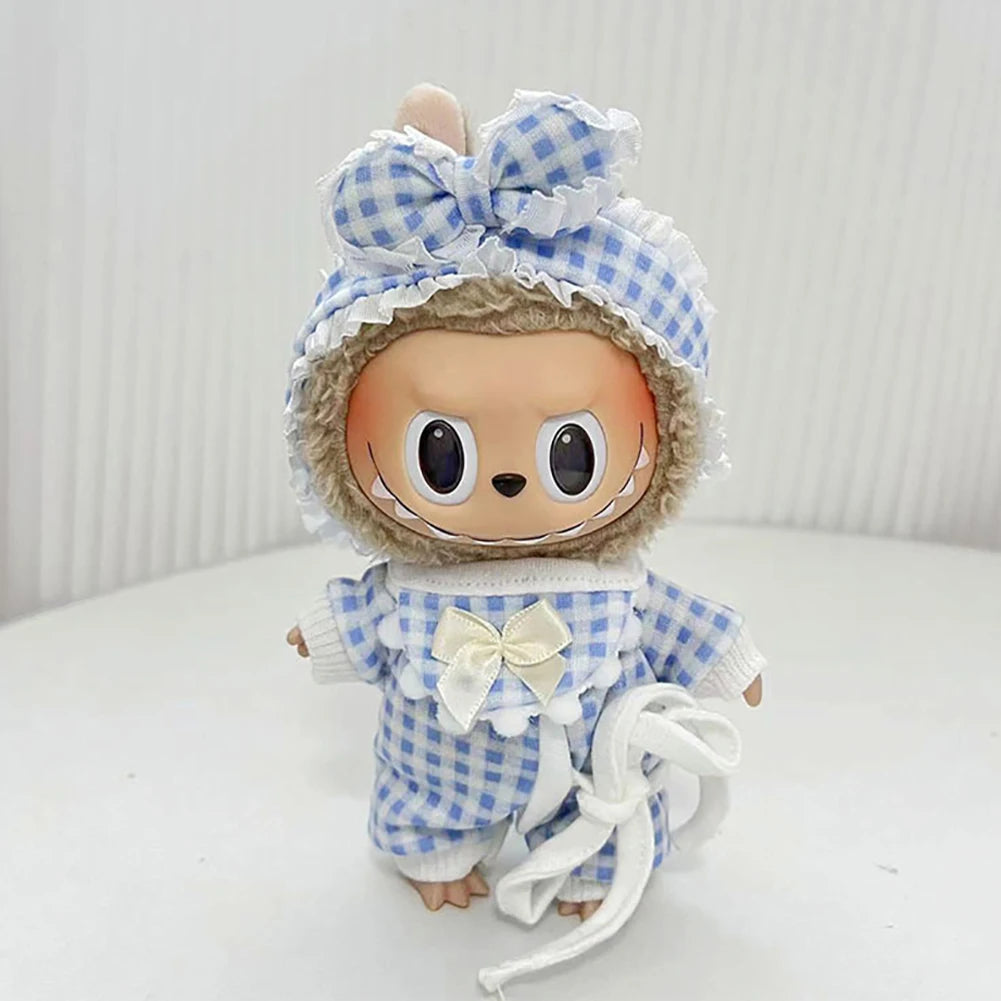 Labubu Popular Outfit Accessories Spring Autumn Pajama Collection Set for 17/38Cm Labubu Doll Clothing Labubu Ropa