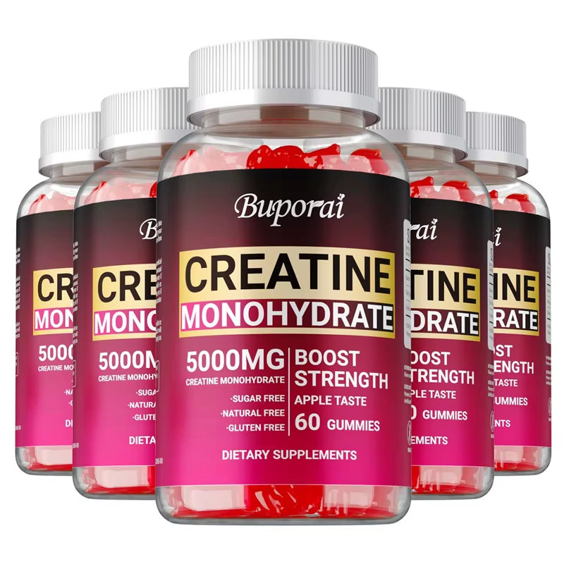 Creatine Monohydrate Gummies - Pre-Workout Creatine to Help Build Muscle, Enhance Energy and Performance