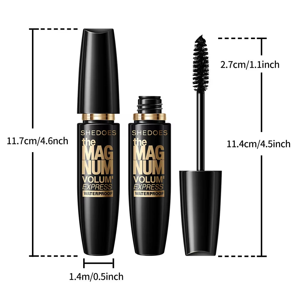 Waterproof Anti-Sweat Mascara Lengthens Eyelashes Extension Black Silk Fiber Mascara Female Non-Smudge Mascara Makeup Cosmetic