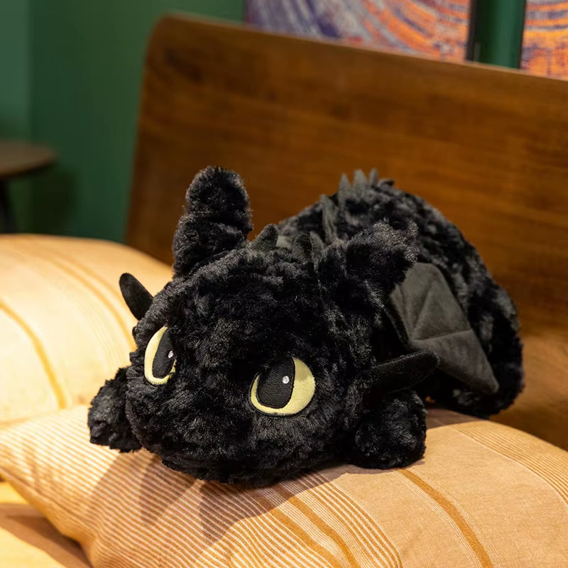 Toothless Dragon Plush Body Pillow Little Flying Dragon Stuffed Cushion Toothless Peluches Pillow Sleeping Back Cushion Decor