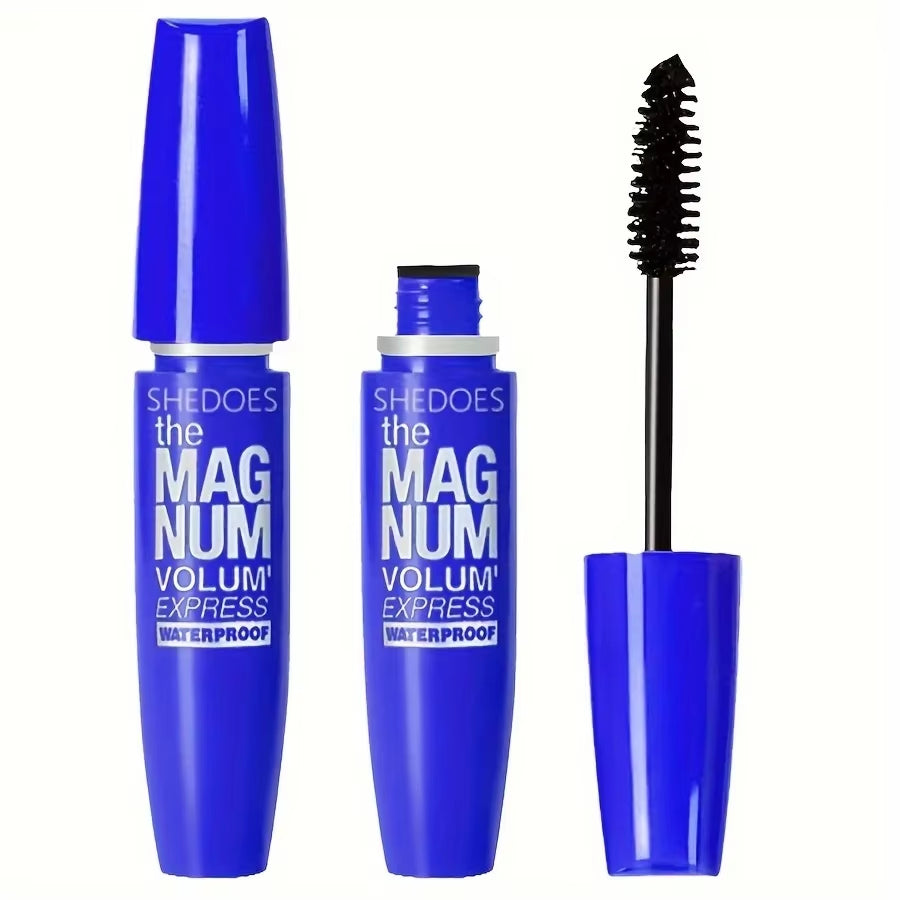 1Pc Black Mascara Thickening, Lengthening, Curling, Waterproof Liquid Fiber Mascara
