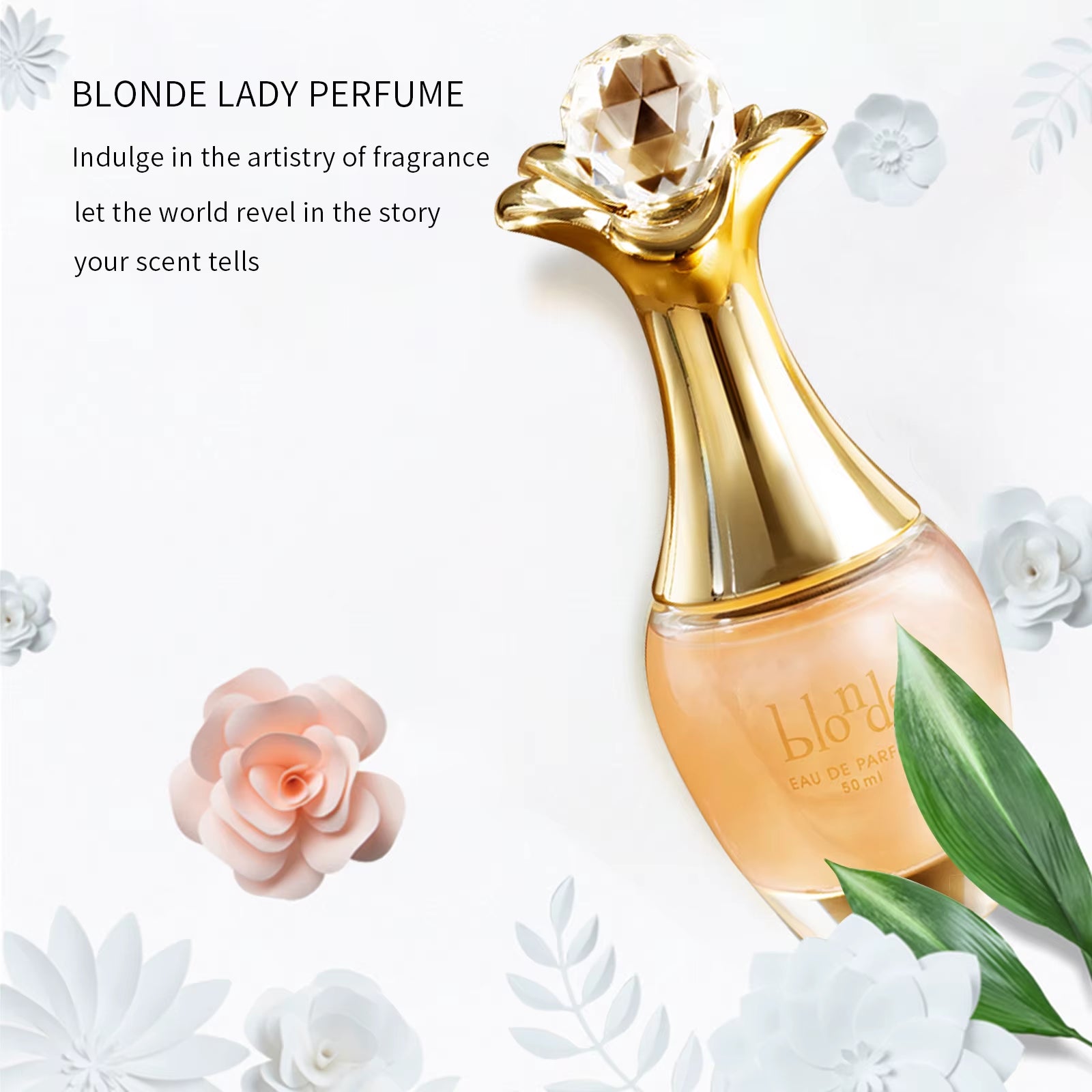 Women Romantic Perfum,Elegant Floral Fragrance Parfum Spray with Gift Box Package Lasting and Personal Perfume for Women 50ML