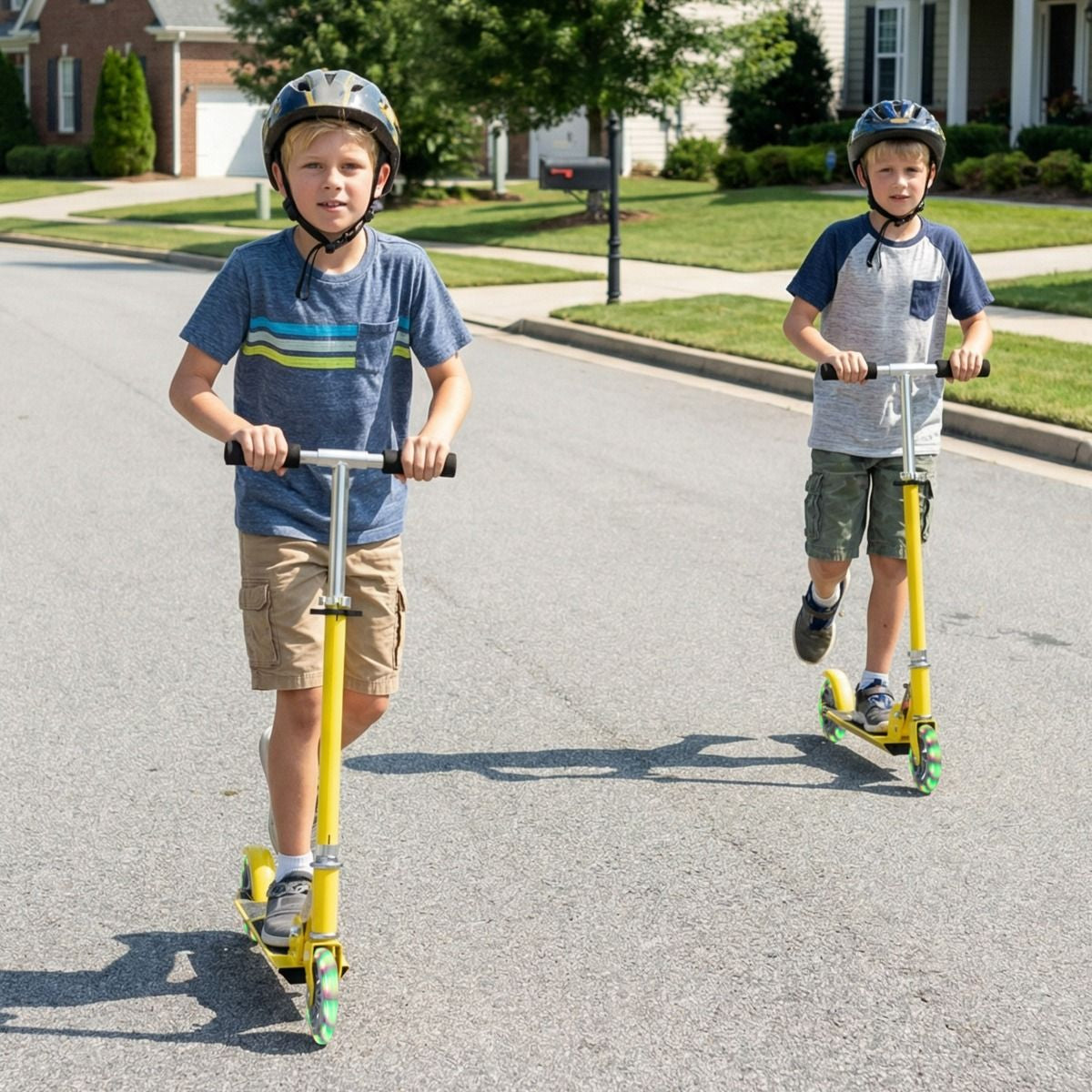 Trottinette Enfant 2 Roues Patinette Enfant Pliable Scooter Enfant Kick Avec LED Lumière Hauteur Réglable Bleu/Bleu Foncé/Rose/Rouge/Violet/Jaune