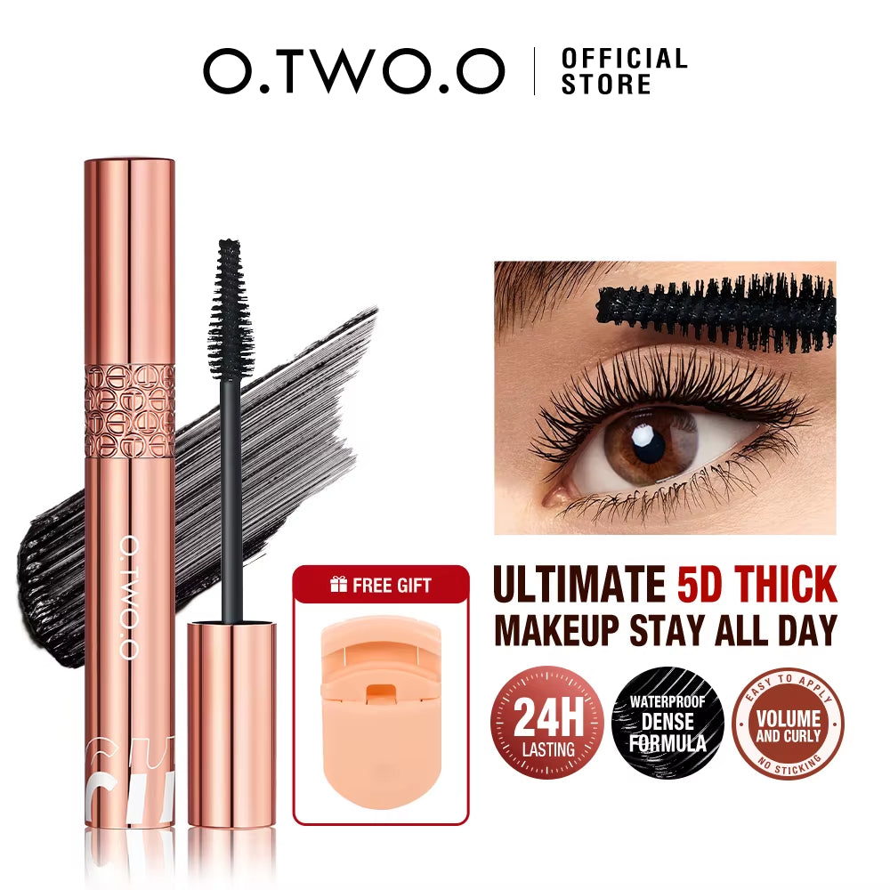 Eyelash Mascara Waterproof Lengthens Eyelashes Extension Black 5D Silk Fiber Mascara Curl Thick Volume Mascara Makeup