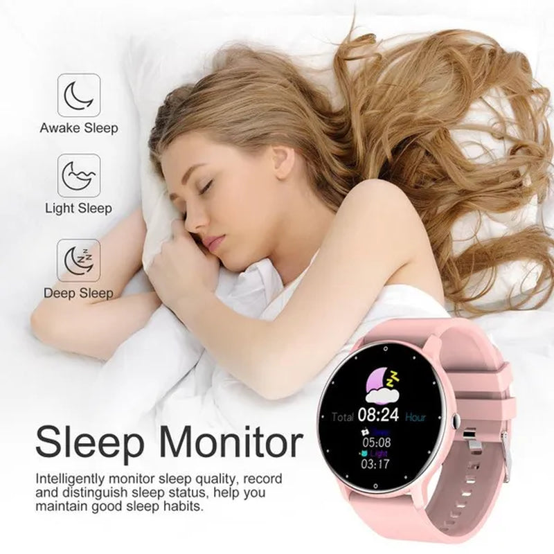 LIGE 2024 Smart Watch Ladies Full Touch Screen Sports Fitness Watch IP67 Waterproof Bluetooth for Android Ios Smart Watch Female