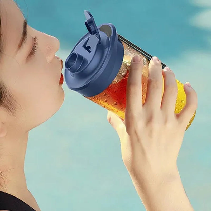 Portable Blender with 2 Cups,14.6 Oz /400ML Mini Blender for Shakes and Smoothies,Personal Blender with Rechargeable Usb,Fruit,Smoothie,Baby Food Mixing Machine Blender with 6 Blades ,For Home,Kitchen,Travel ,Sports (Blue/Pink)