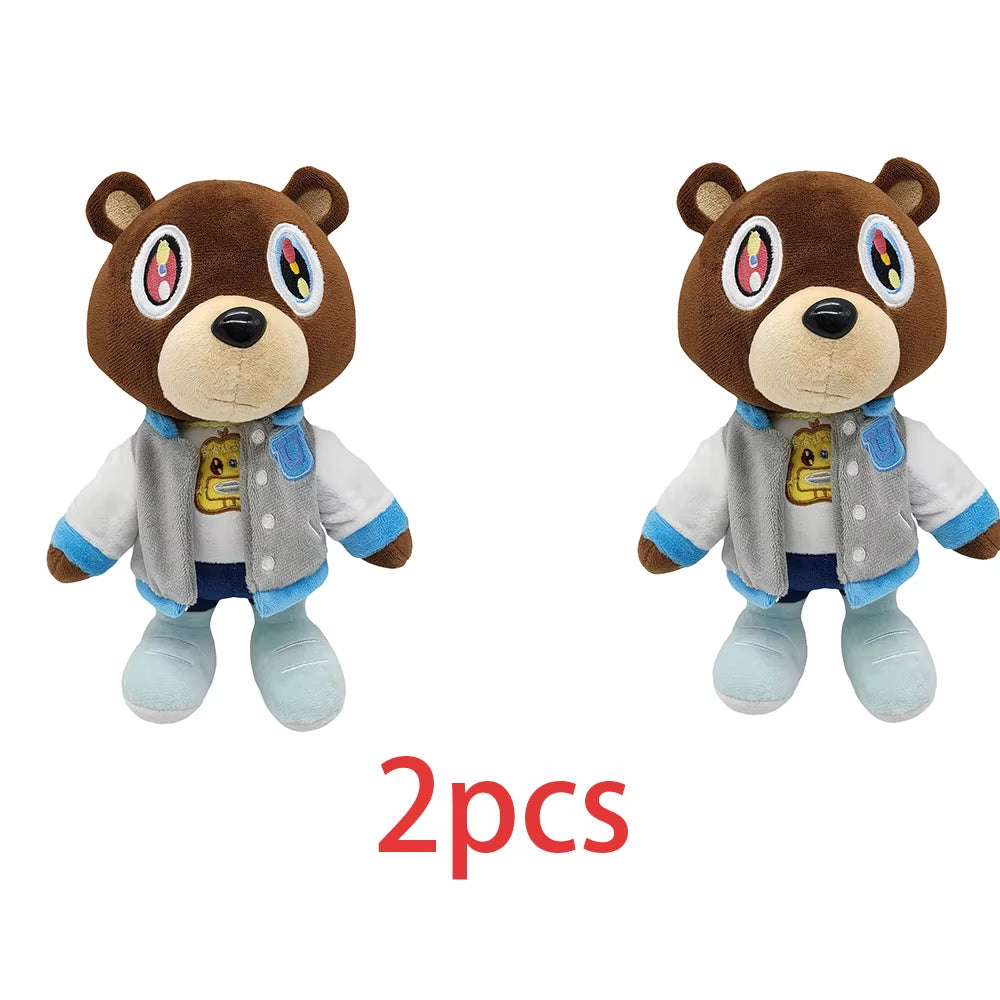 Kawaii Kanye Dropout Bear Teddy Bear Plush Toys Kanye West Graduation Soft Stuffed Home Room Decor Dolls for Kid Birthday Gift