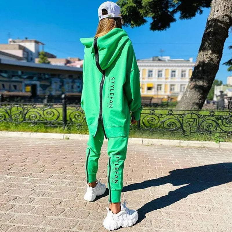 2023 Fashion Women Track Suits Sports Wear Jogging Suits Ladies Hooded Tracksuit Set Clothes Hoodies+Sweatpants Sweat Suits