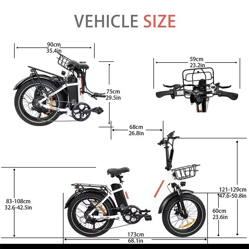 BLJ Ebike 20X4.0 Tire 750W 48V 13AH 20 Inches Men'S and Women'S Electric Bicycle, Suitable for Urban Beaches.