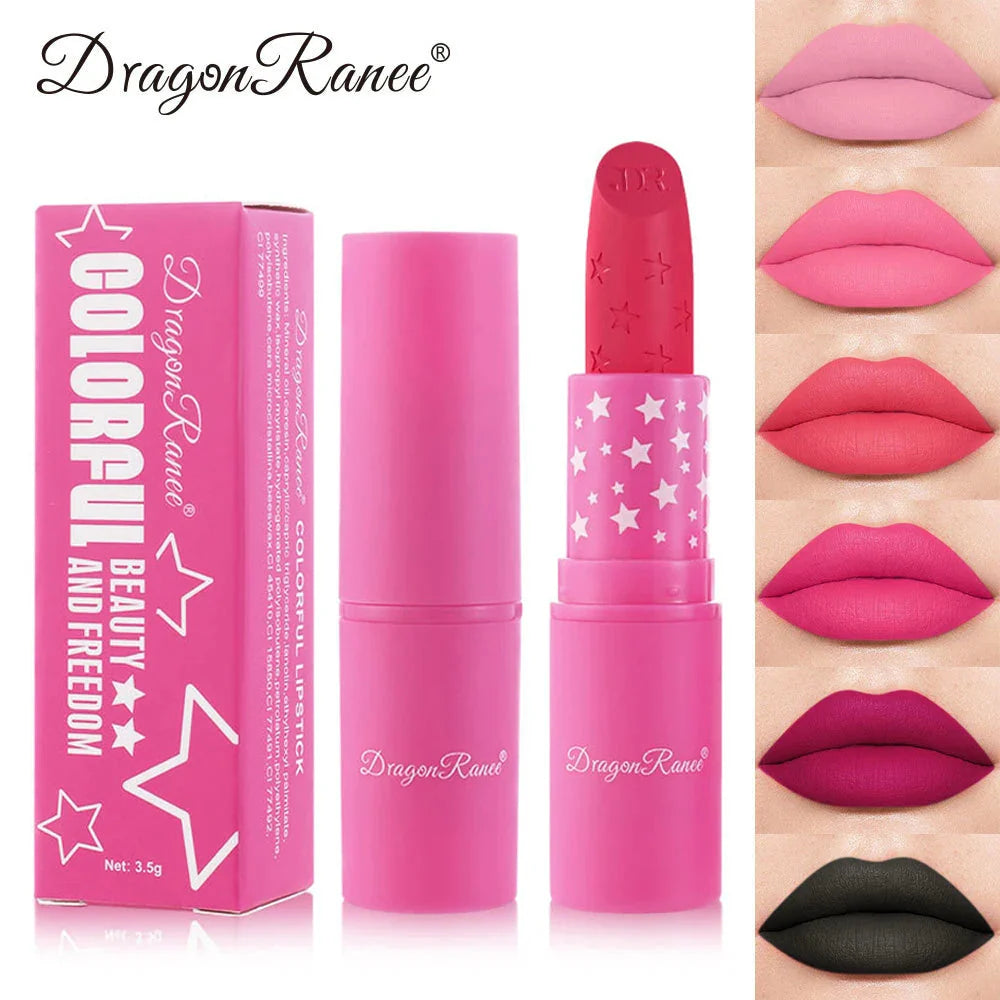 9 Colors Waterproof Rose Red Velvet Matte Lipstick Moisturizing Long Lasting Stars Not Easy to Fade Nude Lip Tint Black Lipstick